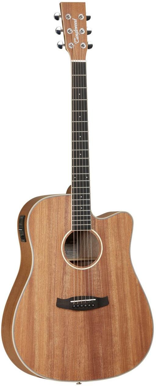 Tanglewood Acoustic Guitar, Dreadnought Cutaway Solid Mahogany (Brown)