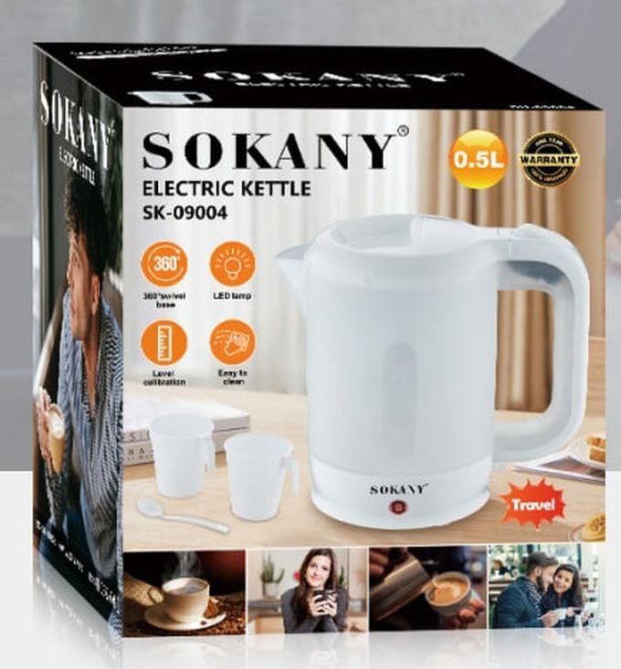 Sokany SK-09004 Plastic Kettle 1/2 Liter + 2 Cups And Spoon