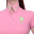 U.S. Polo Assn. 212678ZH1CK-PKZC Polo Shirt for Women - S, Pink/Apple Green