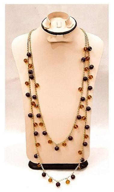 A Beautiful Necklace Of Brown Beads