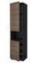 METOD خزانة عالية لميكروويف مع بابين/أرفف, أسود/Nickebo فحمي مطفي, ‎60x60x240 سم‏ - IKEA