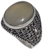 Natural yemen aqiq gemstone ring Yamani design