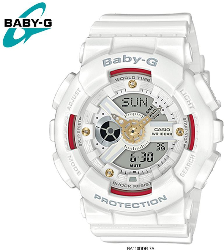 Casio Baby G Analog Digital Watch 100% Original - BA-110DDR (White)