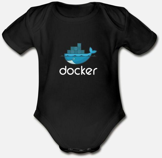 Docker Logo Organic Short Sleeve Baby Bodysuit