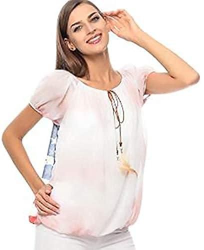 Made in Italy Pink Polyester Round Neck Blouse For Women