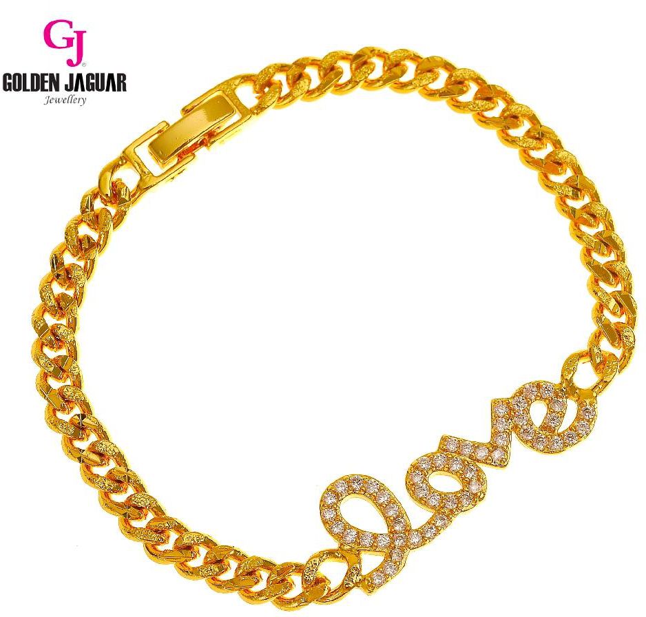 GJ Jewelry Emas Korea Bracelet -  Zircon Love 4.0 2560416-H