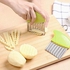 Stainless Steel Potato Chip Dough Vegetable Fruit Crinkle Wavy Cutter Blade Knife Tool
