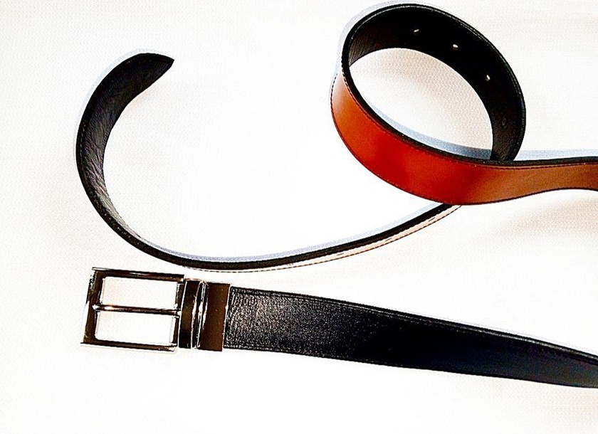 Black-Brown Double Sided Reversible Men Leather Belt