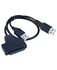 New USB 2.0 to SATA 7+15 Pin (22Pin) Adapter Cable for 2.5" Hard Disk Drive