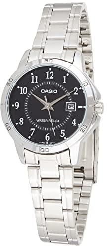 Casio Women's Analof Display Black Dial Stainless Steel Band Watch - LTP-V004D-1BUDF