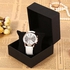 UNIVERSAL 1Pc Black PU Leather Watch Storage Box Gift Bracelet Bangle Jewelry Display Case