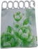 Shower Curtain, Printed Bath Curtain (Beautiful Green Flowers)