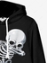 Kids Gothic Drawstring Skeleton Print Pullover Hoodie - 150