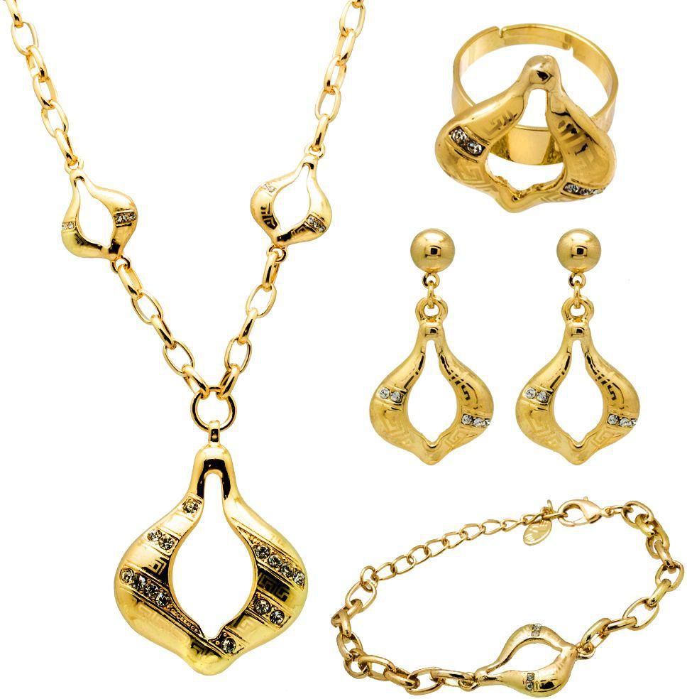 18K Yellow Gold Plated Necklace Set [ND213]