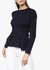 Navy Lace-Up Sweater Top