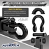 AUTMATCH D Ring Shackle Isolators Washers Kit - 2 Rubber Shackle Isolators with 8 Washers, Fits 3/4 Shackles Protect and Prevents Rattling, Shackle Cover Black