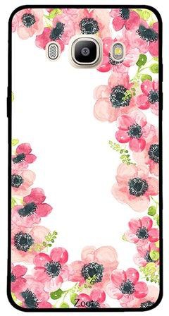 غطاء حماية واقٍ لهاتف سامسونج جالاكسي J5 ‏(2016) نمط زهور وردية