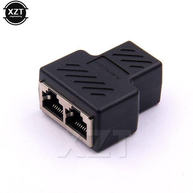 1 To 2 Ways Network LAN Cable Ethernet Female Cat6 RJ45 Splitter Connector Adapter UTP Cat7 5e Conector Switch Adapters Coupler