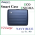 Ogon Smart Case V2 Large Aluminium Wallet (Navy Blue)