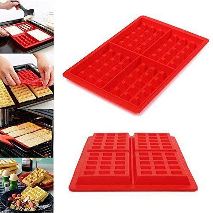 Silicone Waffle Mould - Red