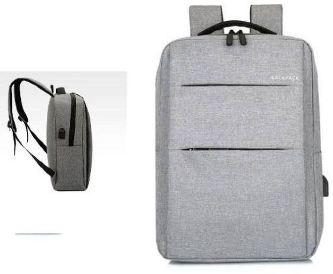 Slim Backpack Grey 14 Inch -15.6 Inch Laptop Carry Case With USB/Audio Port