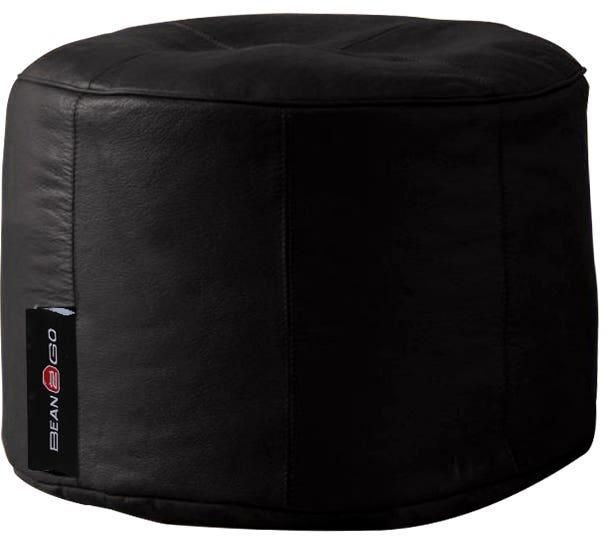 Get Bean2go Leather Bean Bag Puff, 30×30 cm - Black with best offers | Raneen.com
