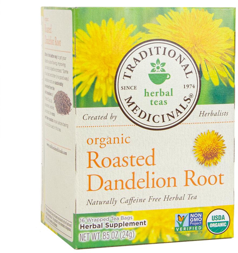 ROASTED DANDELION ROOT HERBAL TEA (Organic, Caffine Free) 16 Tea Bags