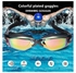 نظارات سباحة مضادة للضباب ومانعة للتسرب ومقاومة للأشعة فوق البنفسجية للكبار والشباب والأطفال