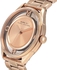 Marc Jacobs Tether Women's Rose Gold Dial Stainless Steel Band Watch - MBM3414