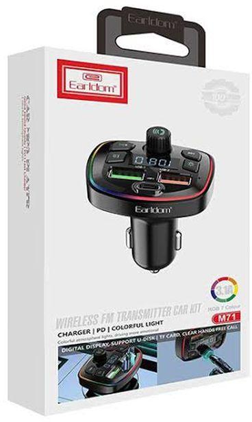 Earldom M71 Dual USB Car Charger With Auto Radio, MP3 Player And Music