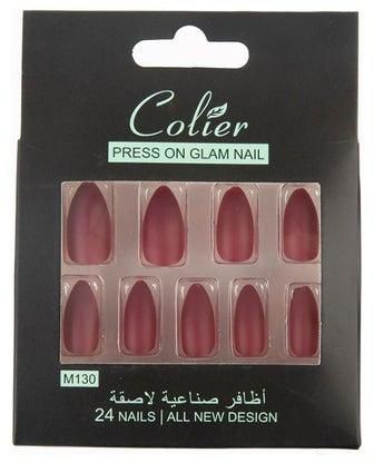 24-Piece Attractive Nail Set Red