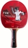 Fox Table Tennis Racket Long Handle With Case 1-Star, Black/Red Hand