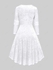 Plus Size Grommets Lace-up Asymmetrical Velvet Layered Lace Trim Cable Knit Textured Sweater Dress - 1x | Us 14-16