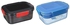 M design lunch box, 1.6 liter - black and red + M design lunch box, 1.1 liter - blue