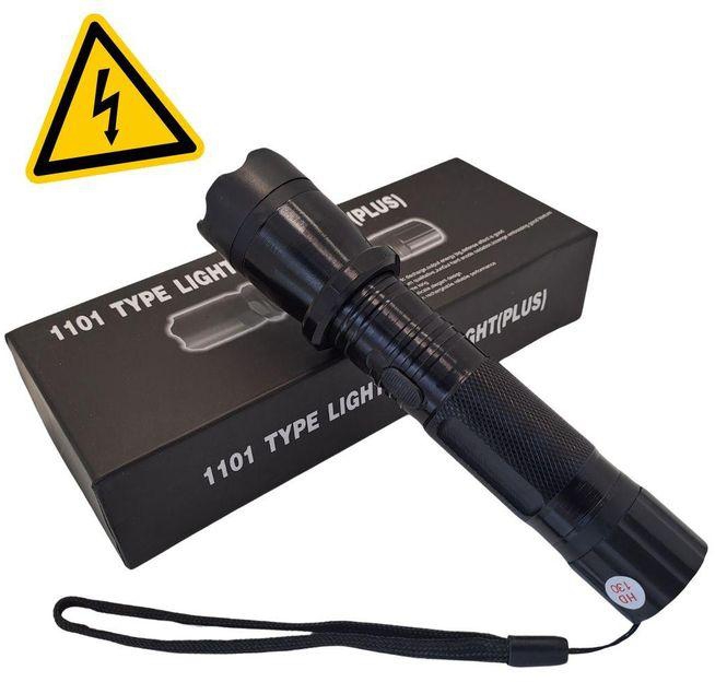 Type 1101 Torch with Shock Flashlight Self Defense Rechargeable