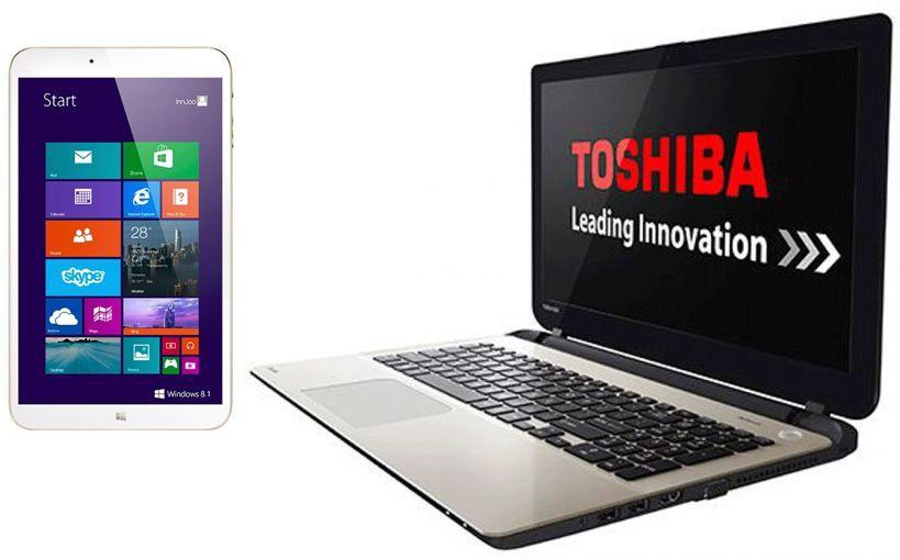 Laptop Toshiba Satellite 15.6 Inch , Intel Core i7 , DOS, 1 TB Memory , 8 GB RAM  With Innjoo leap 4 Tablet - 8 Inch, 16GB, Wifi,C55-C1585