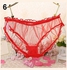 Brief Lace Patchwork Underwear Red