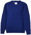 The Idle Man Cable Knit Jumper Blue