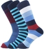 Sam Socks Set Of 3 Striped Classic Socks Men Multi Color