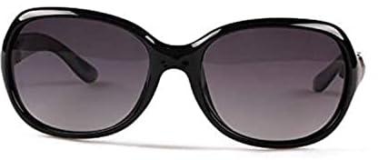 نظارات شمسية باطار بلاستيكي اسود للنساء، شكل مربع