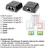 RJ45 to 2 x RJ45 Ethernet Network Coupler Thunder Lightning