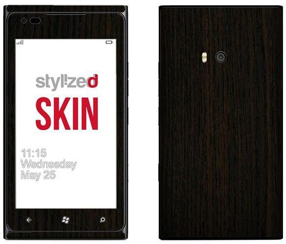 Stylizedd Premium Vinyl Skin Decal Body Wrap For Nokia Lumia 900 - Wood Dark Tamo