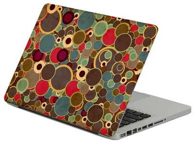 Circles Background Printed Laptop Sticker Multicolor