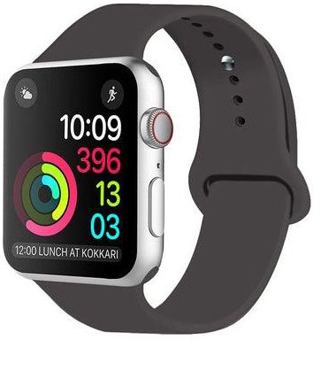 Silicone Strap Band For Apple Watch Series 3/2/1 38millimeter Cocoa