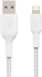 Belkin Boostcharge Braided Lightning To Usb-a Cable - 3m / 9.8ft - White