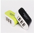 Triple USB Ports Travel Charger For Phone Tablet 3-Blue