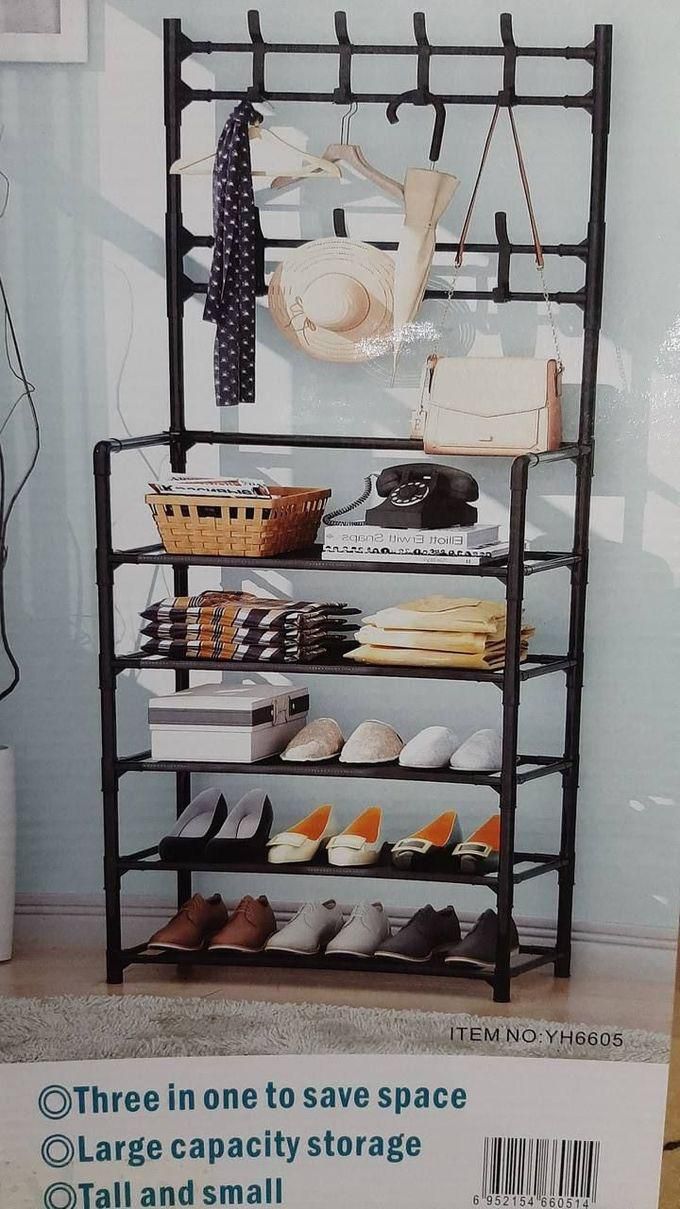 Mersho Clothing & Shoes Stand With 5 Shelves