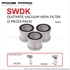 SWDK Dust Mite Vacuum Cleaner Replacement HEPA Filter (3pcs Pack) HA01