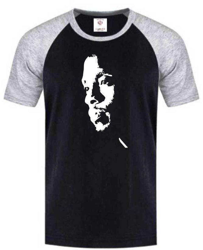 Mauton Legendary Chadwick Boseman Short Sleeve T-shirt - Grey&Black