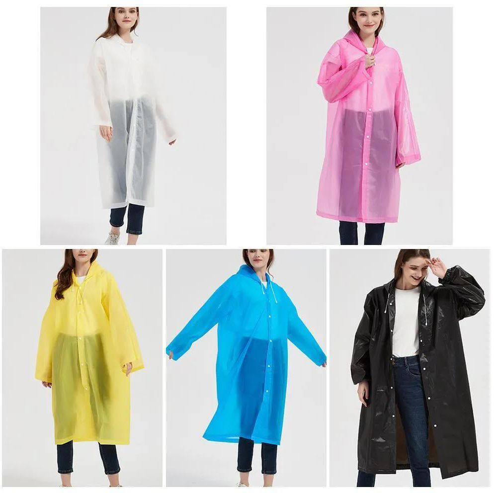 High Quality Easy-to-Wear Adult EVA Rain Coat Fashionable Raincoat